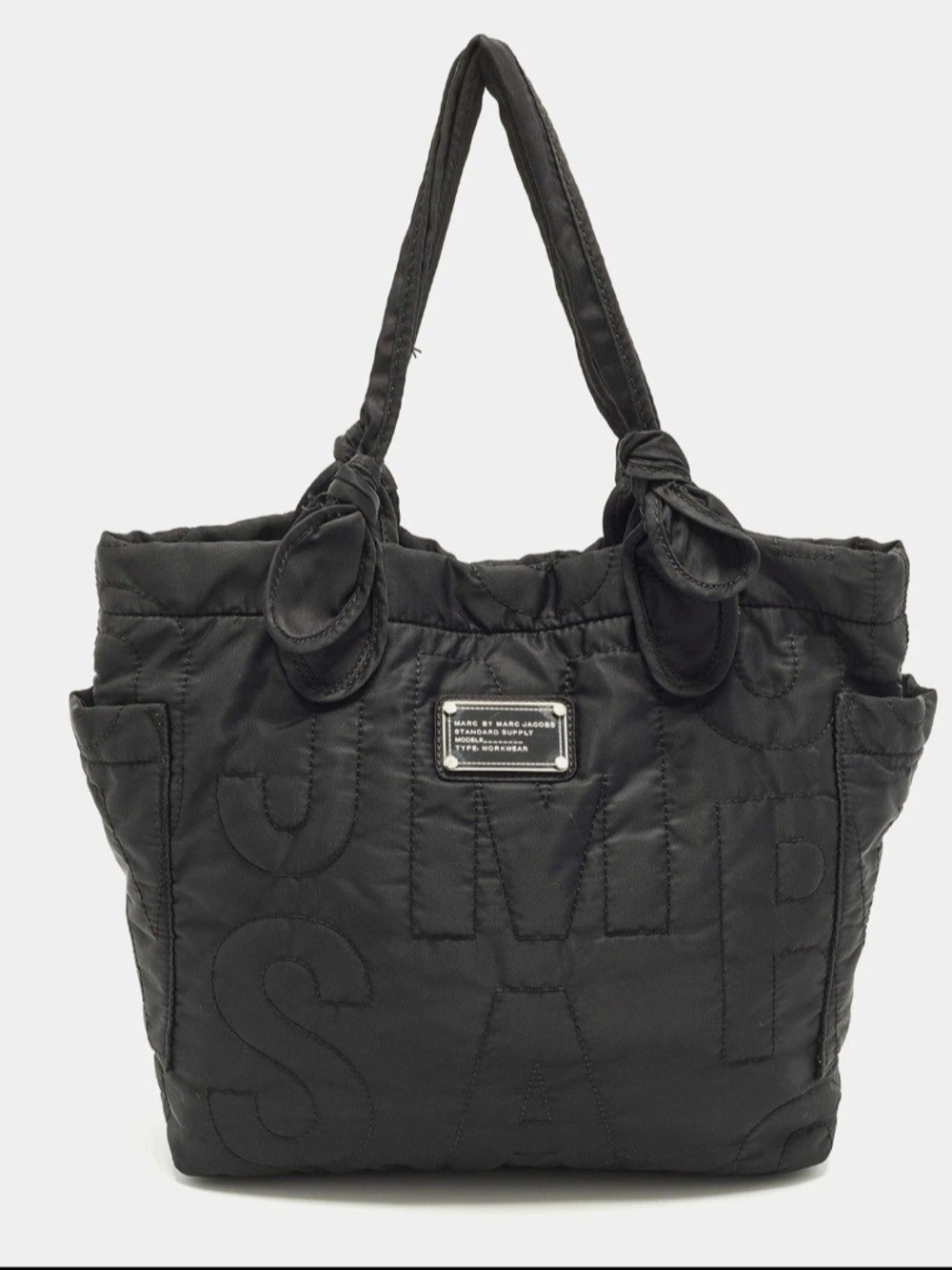 Marc By Marc Jacobs Black Quilted Tote